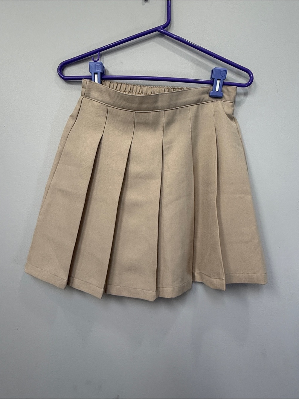 Izod Beige Pleated School Skirt